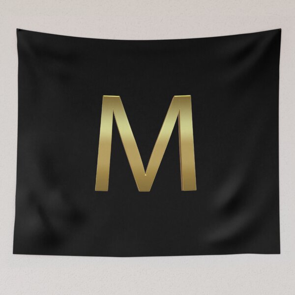 Item preview, Gold On Black Monogram Letter M | Gold Alphabet designed and sold by SerendipityNow.