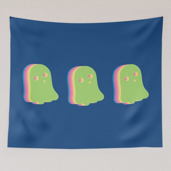 Item preview, 3 cute ghosts for halloween - pastel rainbow designed and sold by greatnorris.
