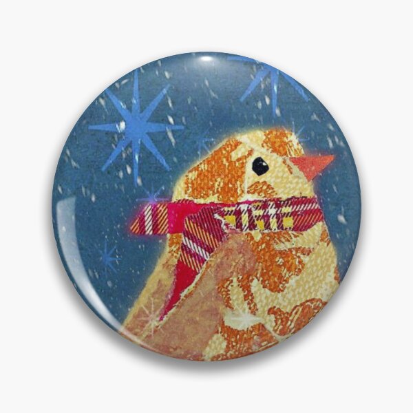 Item preview, Torn Paper Bird with Plaid Scarf designed and sold by RDBcreations.