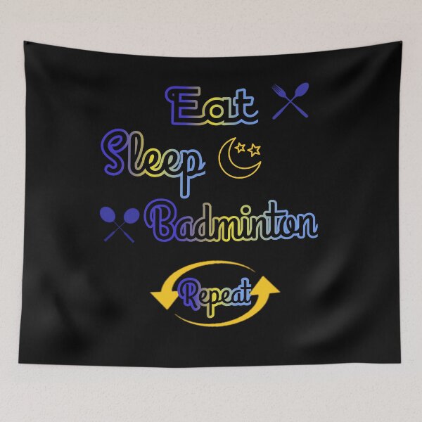 Item preview, Eat Sleep Badminton Repeat designed and sold by Fatimalak.