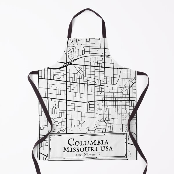 Item preview, Columbia, Missouri - Black and White Map designed and sold by OLMontana.
