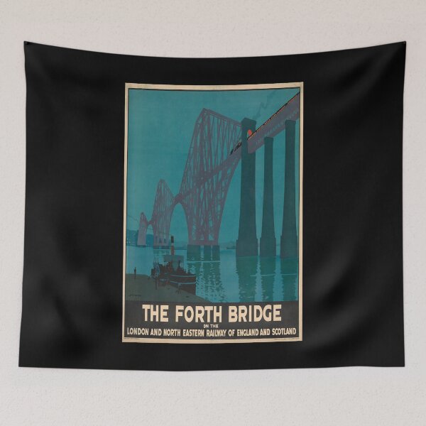Item preview, Forth Bridge retro poster designed and sold by CorasPosters.