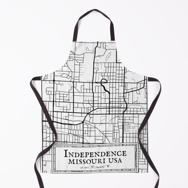 Item preview, Independence, Missouri - Black and White Map designed and sold by OLMontana.