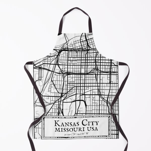 Item preview, Kansas City, Missouri - Black and White Map designed and sold by OLMontana.