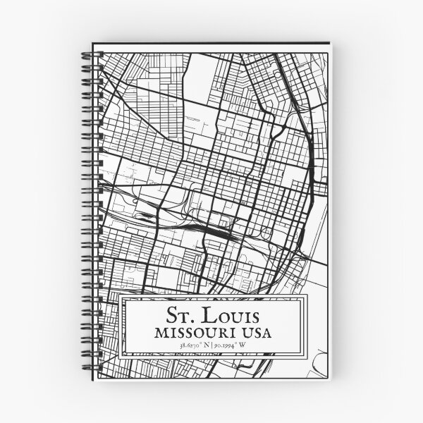 Item preview, St. Louis, Missouri - Black and White Map designed and sold by OLMontana.