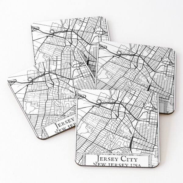 Item preview, Jersey City, New Jersey - Black and White Map designed and sold by OLMontana.
