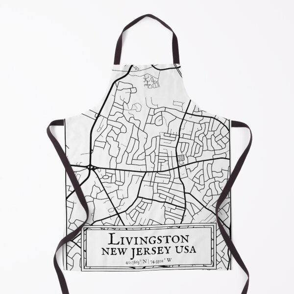 Item preview, Livingston, New Jersey - Black and White Map designed and sold by OLMontana.