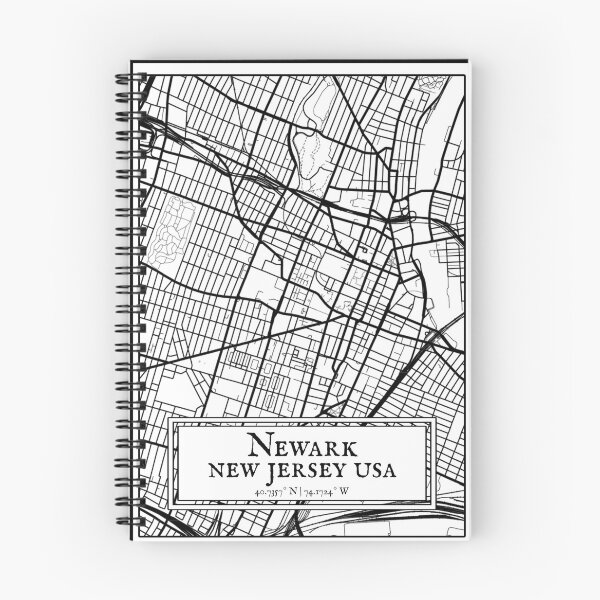 Item preview, Newark, New Jersey - Black and White Map designed and sold by OLMontana.