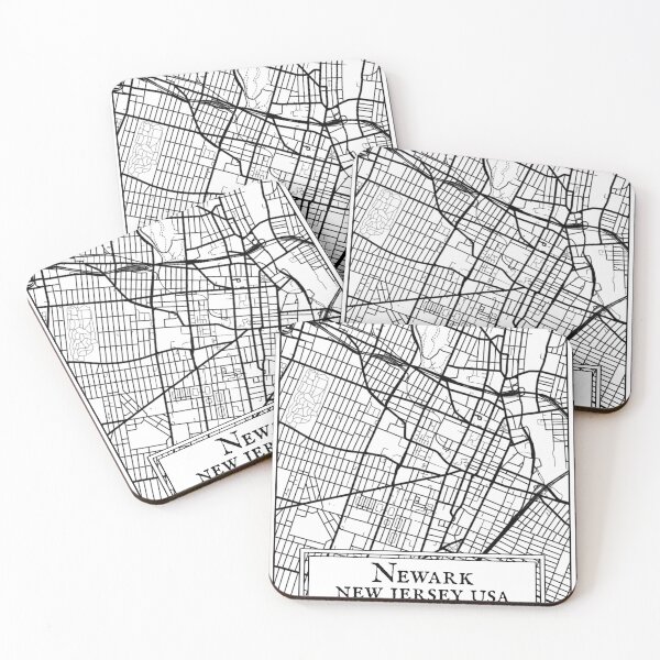 Item preview, Newark, New Jersey - Black and White Map designed and sold by OLMontana.