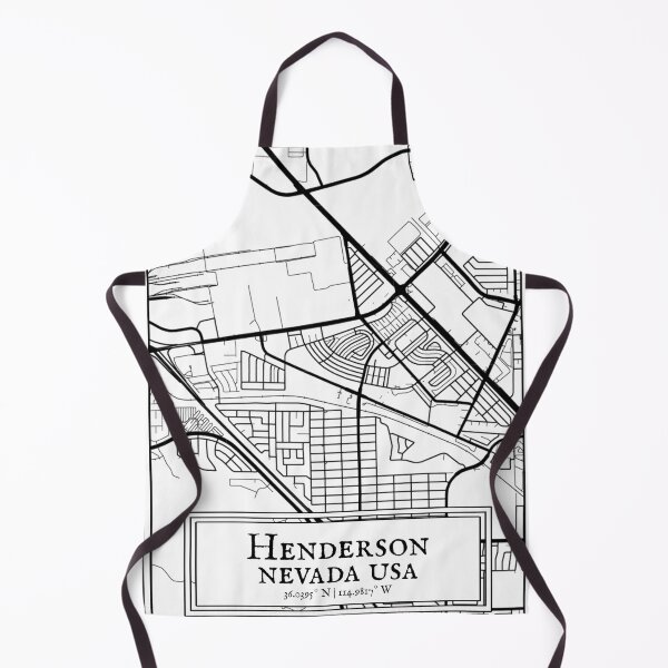 Item preview, Henderson, Nevada - Black and White Map designed and sold by OLMontana.