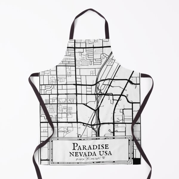 Item preview, Paradise, Nevada - Black and White Map designed and sold by OLMontana.