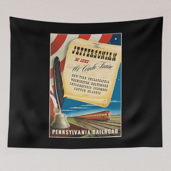 Item preview, Jeffersonian retro poster designed and sold by CorasPosters.