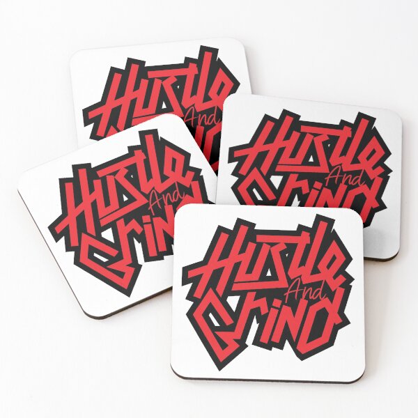Item preview, HUSTLE AND GRIND  Black and Red Design  designed and sold by BLAKVERSE DESIGNS.