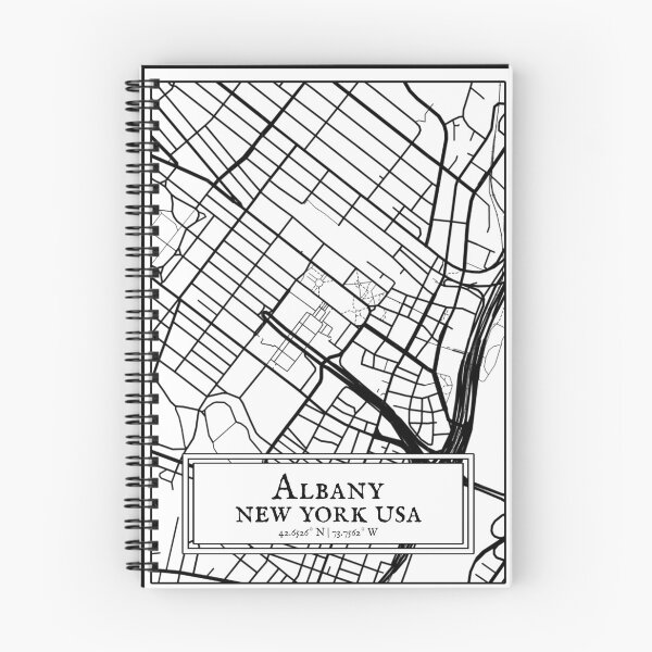 Item preview, Albany, New York - Black and White Map designed and sold by OLMontana.
