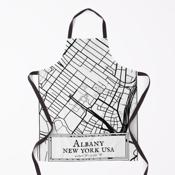 Item preview, Albany, New York - Black and White Map designed and sold by OLMontana.