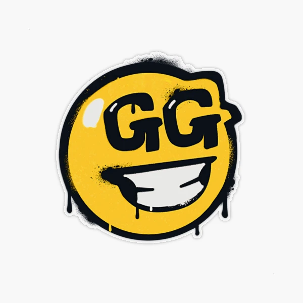 GG Smiley Face Graffiti | Sticker