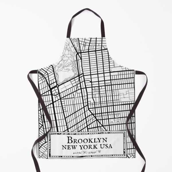 Item preview, Brooklyn, New York - Black and White Map designed and sold by OLMontana.
