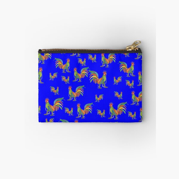 Aperçu de l'œuvre Motif Punky Rooster sur Blue Prime créée et vendue par AJLeibengeist.