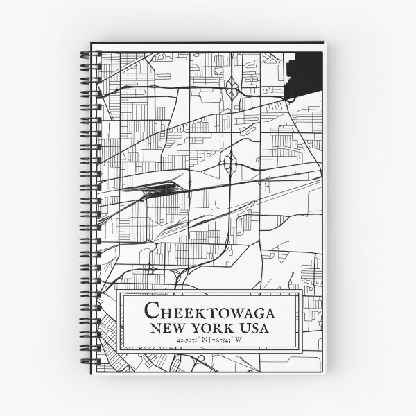 Item preview, Cheektowaga, New York - Black and White Map designed and sold by OLMontana.