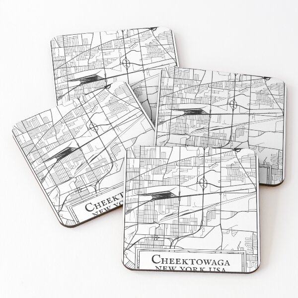 Item preview, Cheektowaga, New York - Black and White Map designed and sold by OLMontana.