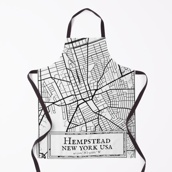 Item preview, Hempstead, New York - Black and White Map designed and sold by OLMontana.