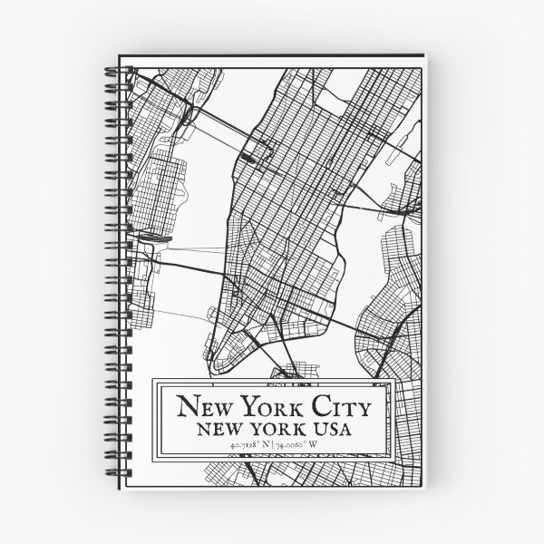 Item preview, New York City, New York - Black and White Map designed and sold by OLMontana.