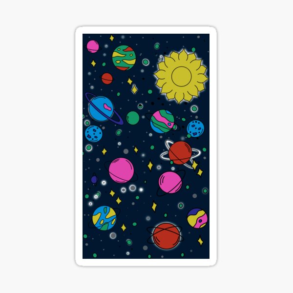 Outer Space Doodles Sticker