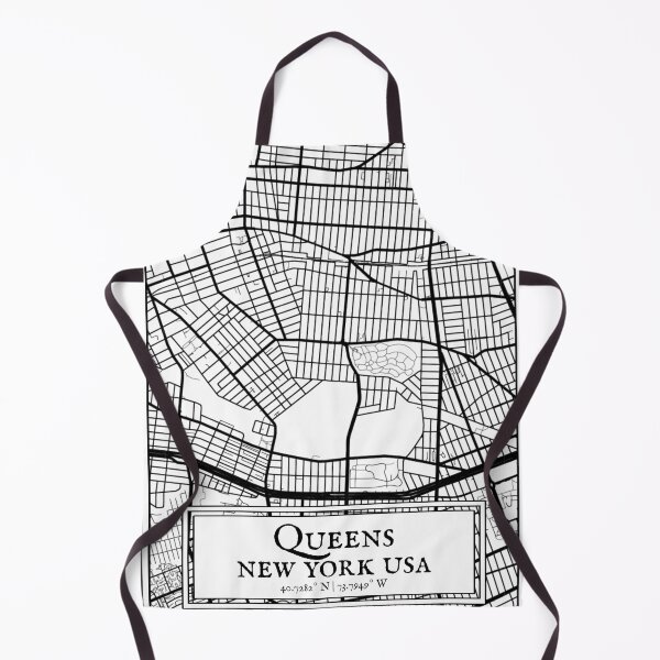 Item preview, Queens, New York - Black and White Map designed and sold by OLMontana.