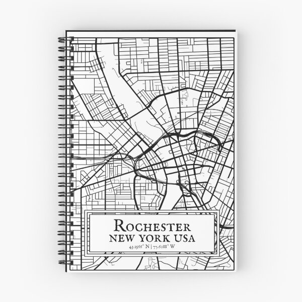 Item preview, Rochester, New York - Black and White Map designed and sold by OLMontana.