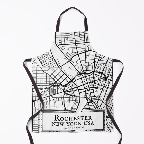 Item preview, Rochester, New York - Black and White Map designed and sold by OLMontana.