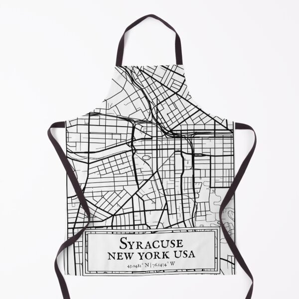 Item preview, Syracuse, New York - Black and White Map designed and sold by OLMontana.