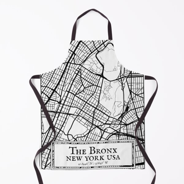 Item preview, The Bronx, New York - Black and White Map designed and sold by OLMontana.