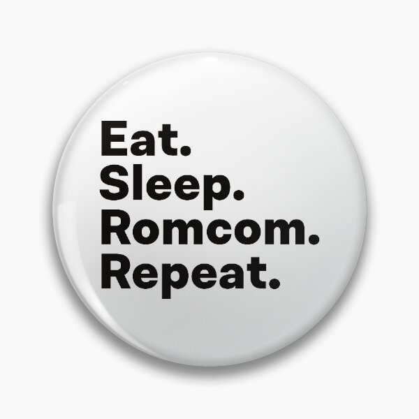 Item preview, Eat Sleep Romcom Repeat designed and sold by teesaurus.