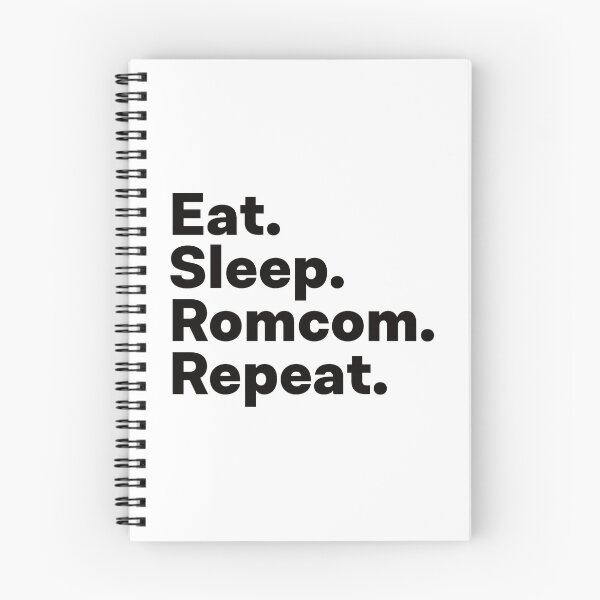 Item preview, Eat Sleep Romcom Repeat designed and sold by teesaurus.