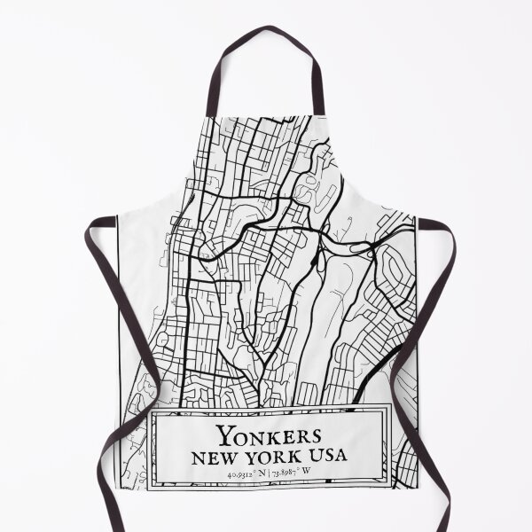 Item preview, Yonkers, New York - Black and White Map designed and sold by OLMontana.