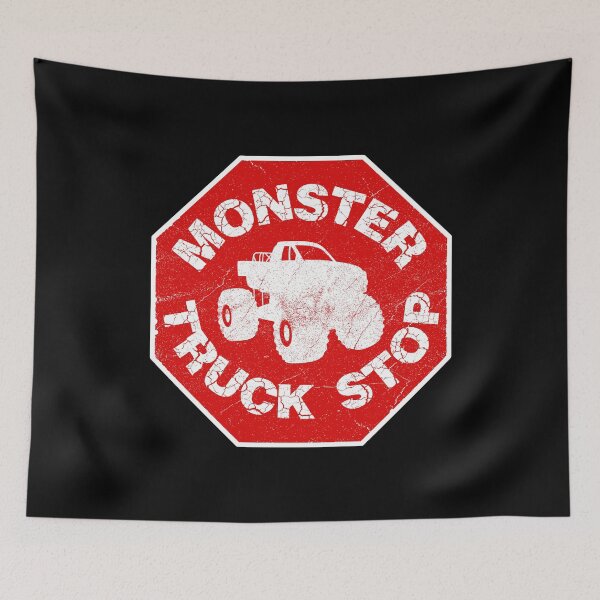 Item preview, Monster Truck Stop - Monster Truck Stop Sign designed and sold by bonmotto.