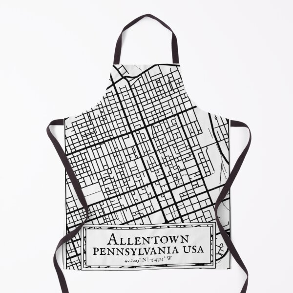 Item preview, Allentown, Pennsylvania - Black and White Map designed and sold by OLMontana.