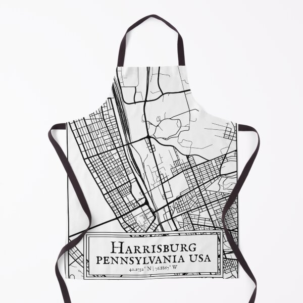 Item preview, Harrisburg, Pennsylvania - Black and White Map designed and sold by OLMontana.