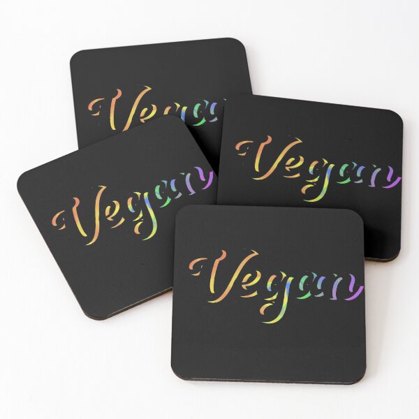 Item preview, Thin Vegan Rainbow Retro Script (Tye-die) designed and sold by MichesMerch.