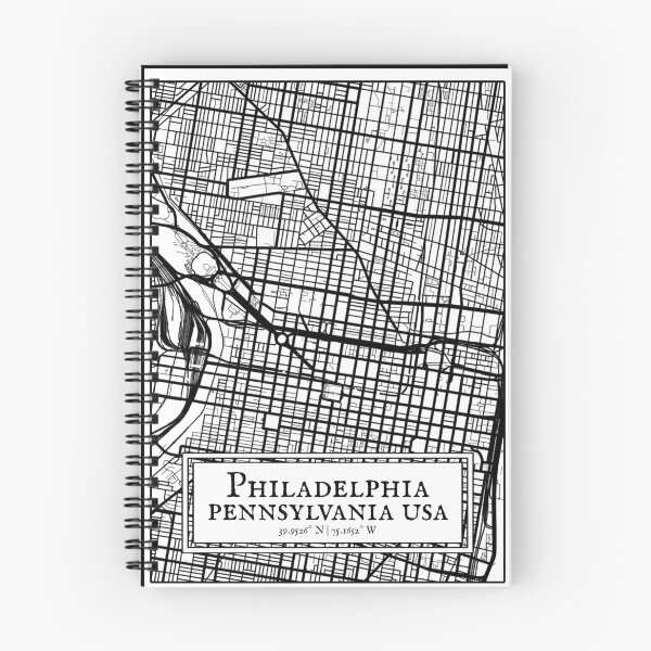 Item preview, Philadelphia, Pennsylvania - Black and White Map designed and sold by OLMontana.