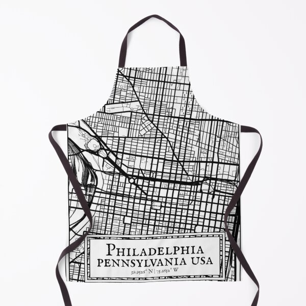 Item preview, Philadelphia, Pennsylvania - Black and White Map designed and sold by OLMontana.
