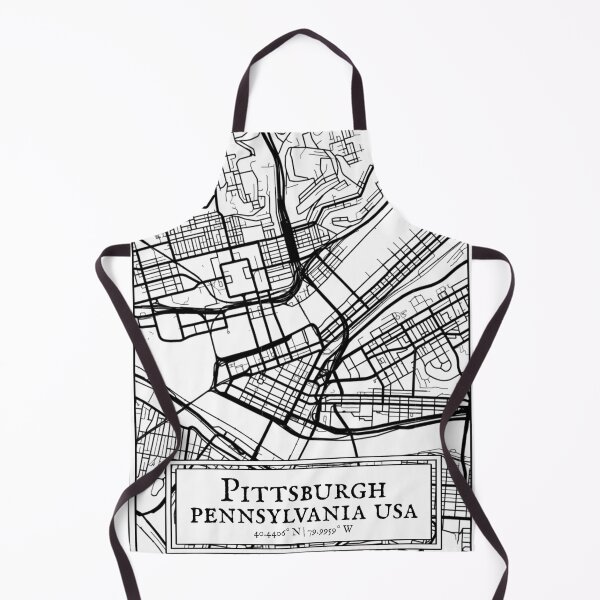Item preview, Pittsburgh, Pennsylvania - Black and White Map designed and sold by OLMontana.