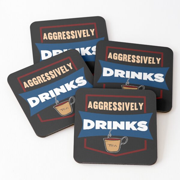 Item preview, Aggressively Drinks Tea - Cool Cup Of Tea And Text Effects Gift Ideas  designed and sold by leo121687.