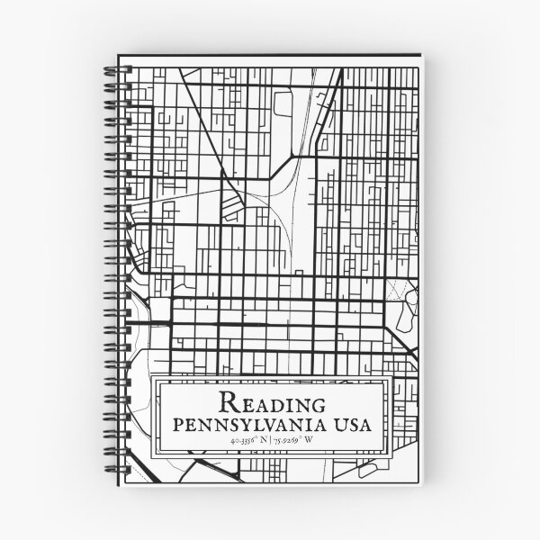 Item preview, Reading, Pennsylvania - Black and White Map designed and sold by OLMontana.