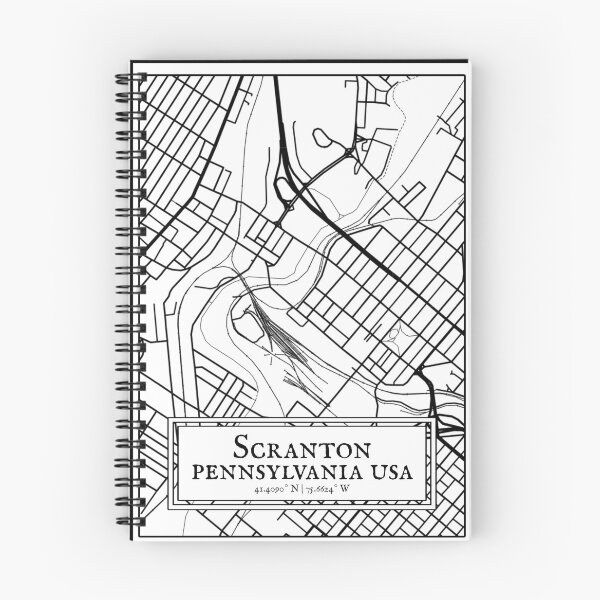 Item preview, Scranton, Pennsylvania - Black and White Map designed and sold by OLMontana.