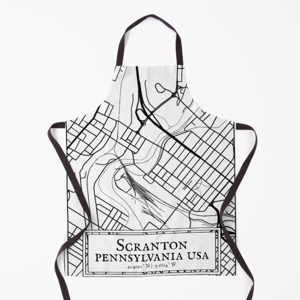Item preview, Scranton, Pennsylvania - Black and White Map designed and sold by OLMontana.