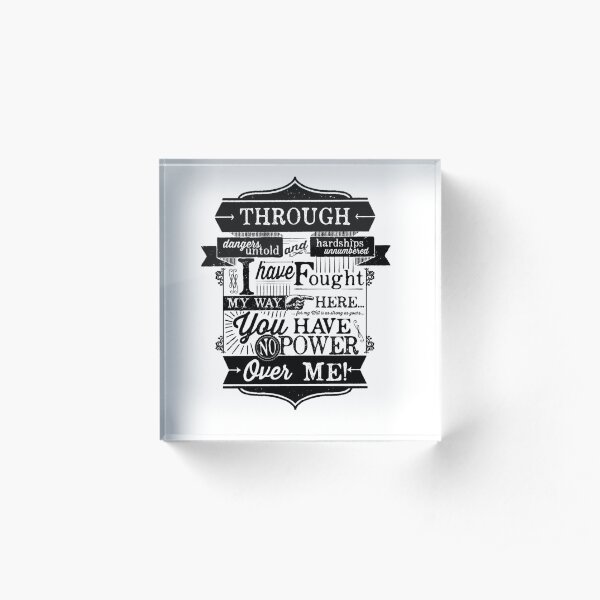 Labyrinth Words Acrylic Block