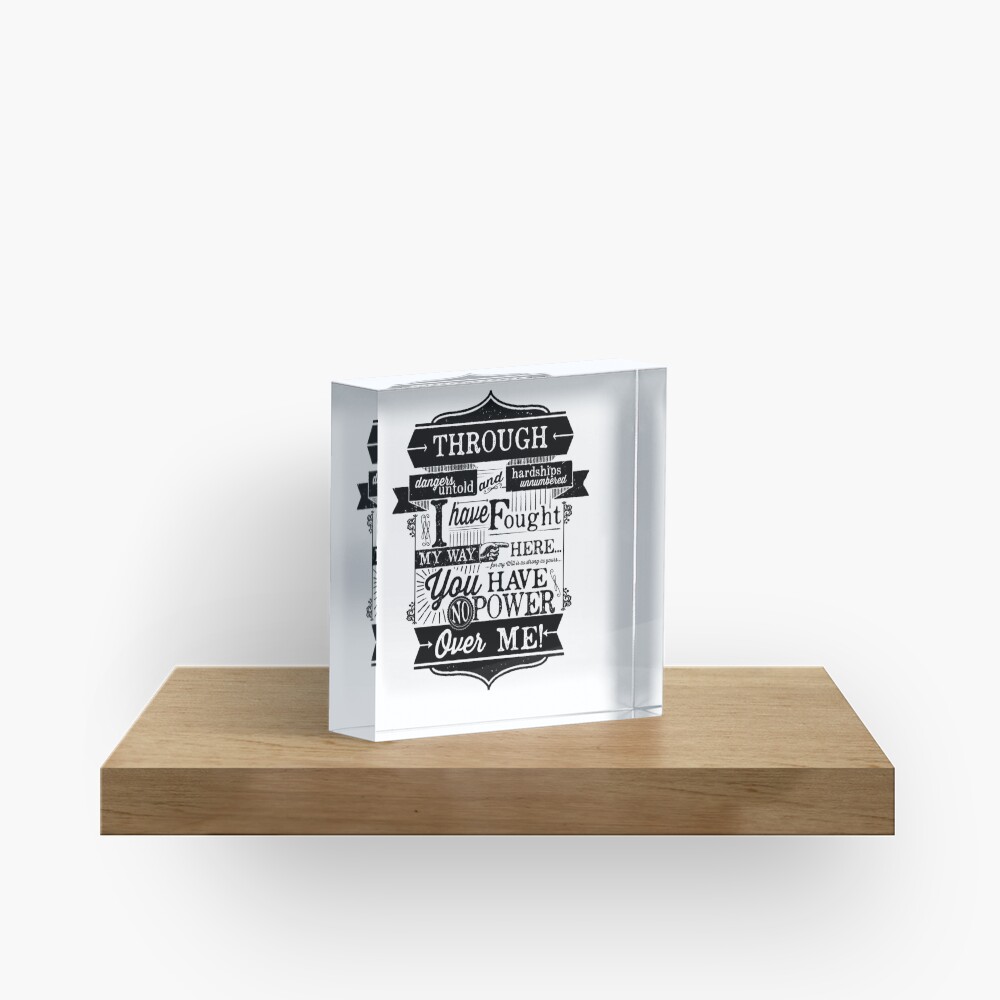 Labyrinth Words Acrylic Block
