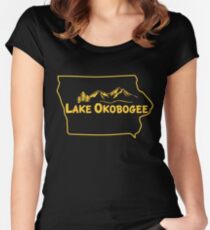 Lake Okobogee, Iowa Women's Fitted Scoop T-Shirt