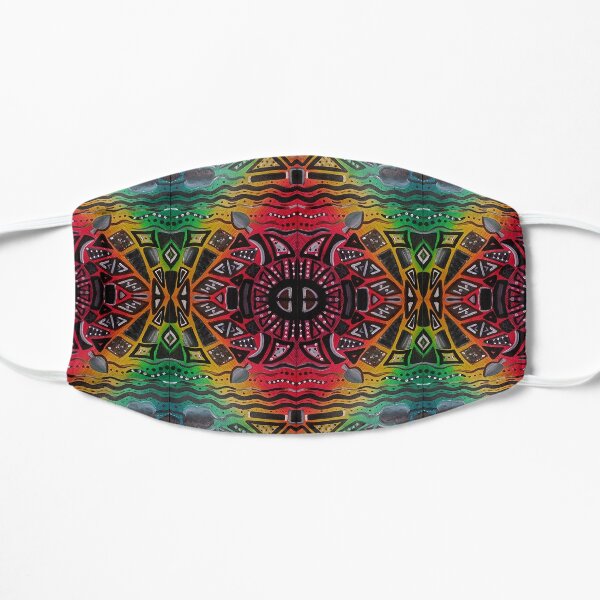 Tribal Rainbow Flat Mask